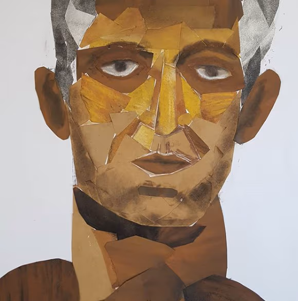 Foto del dibujo del rostro de un hombre