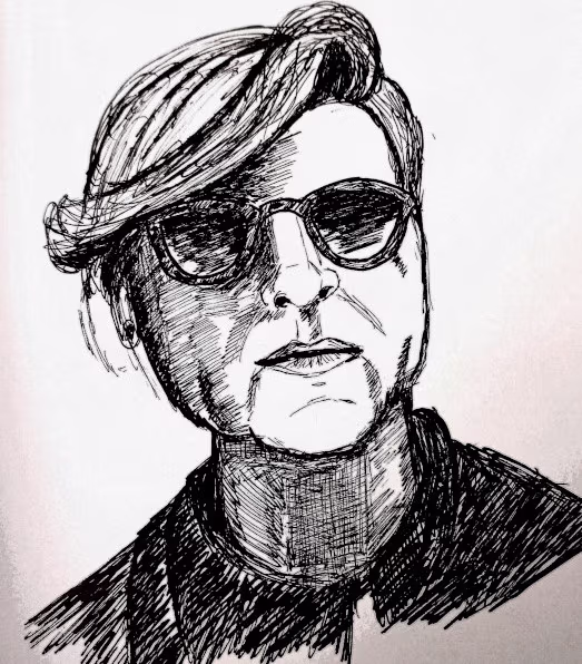 Foto del dibujo de una mujer